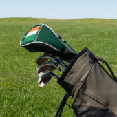 St Patrick's Day Ireland Flag Custom Name Shamrock Golfheadcover (Insitu)