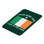 St Patrick's Day Ireland Flag Custom Name Shamrock Magneet (Linkerzijde)