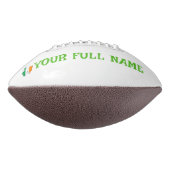 St Patrick's Day Ireland Flag Shamrock Custom Name American Football (Gedraaid 90)