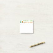 St Patrick's Day Ireland Flag Shamrock Custom Name Post-it® Notes (Op bureau)