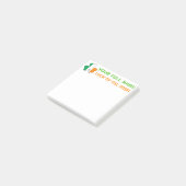 St Patrick's Day Ireland Flag Shamrock Custom Name Post-it® Notes (Schuin)