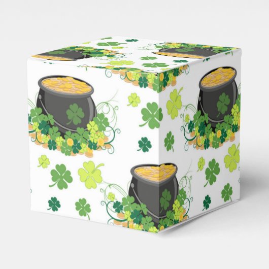 St Patricks Day Ireland Green Clover Leprechaun Bedankdoosjes (Voorkant Zijde)