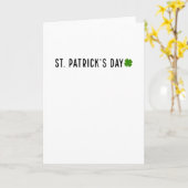 St. Patrick's Day Ireland Irishman Funny Kaart (Gele Bloem)