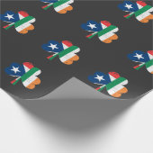 St Patricks Day Ireland Puerto Rican Cadeaupapier (Hoek)