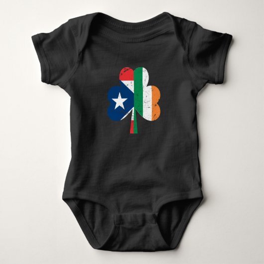 St Patricks Day Ireland Puerto Rican Romper (Voorkant)