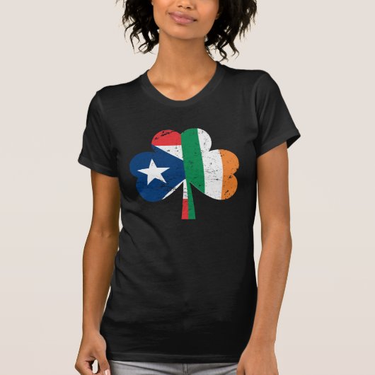 St Patricks Day Ireland Puerto Rican T-shirt (Voorkant)