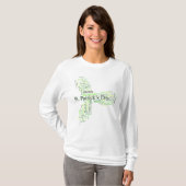 St. Patrick's Day Ireland Word Collage T-shirt (Voorkant volledig)