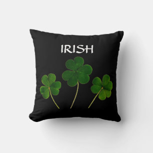 St Patrick's Day Irish 2020 Green Shamrock Black Kussen