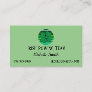 St. Patrick's Day Irish 4 Leaf Clover Retro Visitekaartje