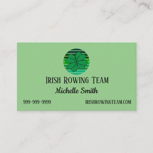 St. Patrick's Day Irish 4 Leaf Clover Retro Visitekaartje (Voorkant)