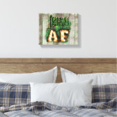 St. Patrick's Day Irish AF Irish Marquee Lights Canvas Afdruk (Insitu (Slaapkamer))