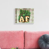 St. Patrick's Day Irish AF Irish Marquee Lights Canvas Afdruk (Insitu (Woonkamer))