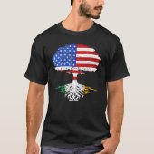 St. Patricks Day Irish American Flag Grown Roots o T-shirt (Voorkant)