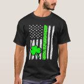 St Patrick's Day Irish American Flag Happy St Pat T-shirt (Voorkant)