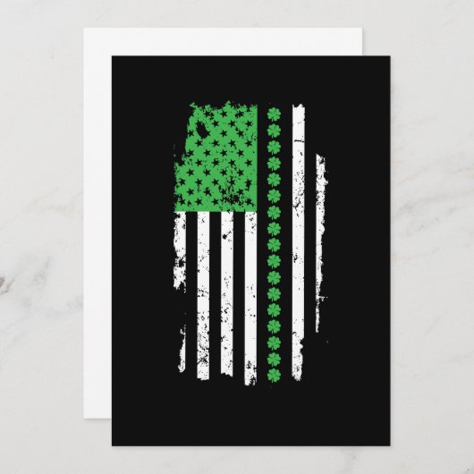 St. Patrick's Day Irish American Flag Kaart (Voorkant / Achterkant)