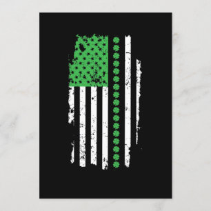 St. Patrick's Day Irish American Flag Kaart