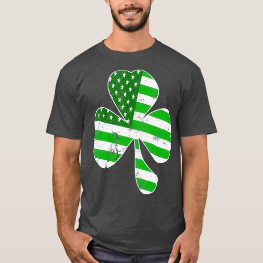 St. Patricks Day Irish American Shamrock Mannen T-shirt (Voorkant)