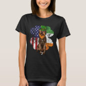 St Patricks Day Irish American Wirehaired Pointing T-shirt (Voorkant)