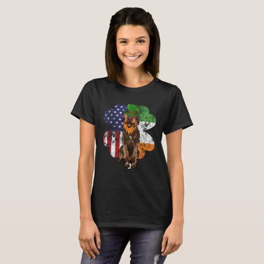 St Patricks Day Irish American Wirehaired Pointing T-shirt (Voorkant volledig)