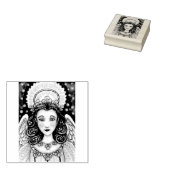 ST. PATRICK'S DAY IRISH ANGEL RUBBER STEMPEL (Gestempeld)