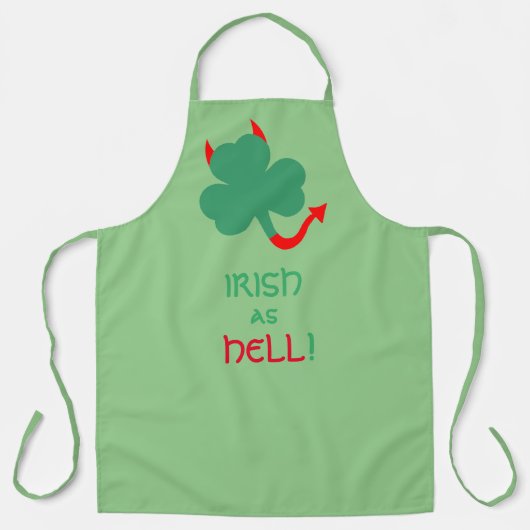 St. Patricks Day Irish as Hell Shamrock Schort (Voorkant)