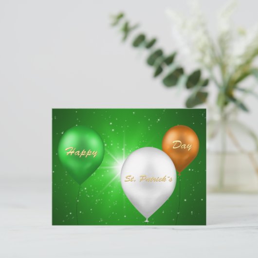 St. Patrick's Day Irish Balloons - Briefkaart (Staand voorkant)