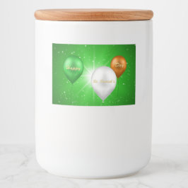 St. Patrick's Day Irish Balloons - Container Label Voedselcontainer Etiket