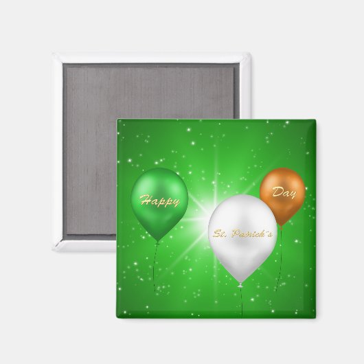 St. Patrick's Day Irish Balloons - Magnet (Voorkant / Achterkant)