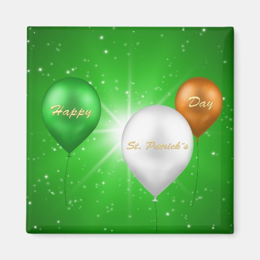 St. Patrick's Day Irish Balloons - Magnet (Voorkant)