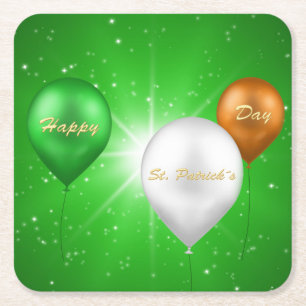 St. Patrick's Day Irish Balloons - Paper Onderzett Kartonnen Onderzetters