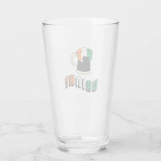 St Patricks Day Irish Beer Funny Pint Glas (Achterkant)