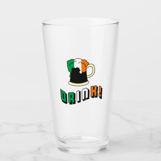 St Patricks Day Irish Beer Funny Pint Glas (Voorkant)