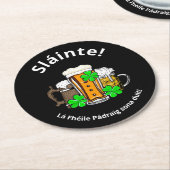 ST PATRICKS DAY Irish Beers Ronde Kartonnen Onderzetter (Gebogen)