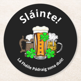 ST PATRICKS DAY Irish Beers Ronde Kartonnen Onderzetter