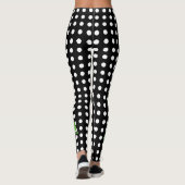 St Patricks Day Irish Black White Polka Dot Leggings (Achterkant)
