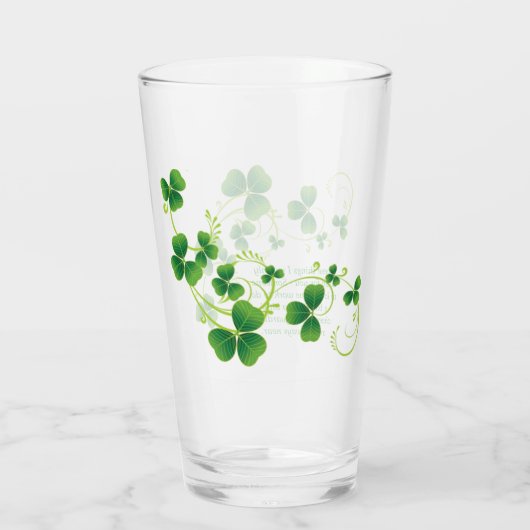 St. Patrick's Day Irish Blessing Pint Glass Glas (Achterkant)
