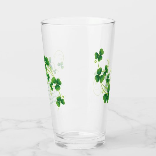 St. Patrick's Day Irish Blessing Pint Glass Glas (Links)