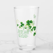 St. Patrick's Day Irish Blessing Pint Glass Glas (Voorkant)