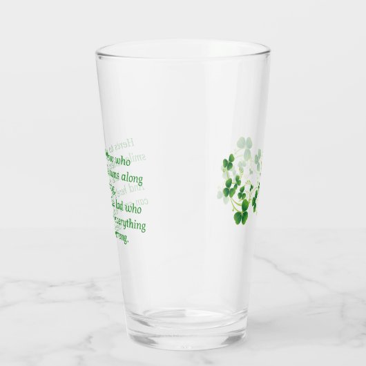 St. Patrick's Day Irish Blessing Pint Glass Glas (Rechts)
