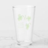 St. Patrick's Day Irish Blessing Pint Glass Glas (Achterkant)