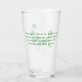 St. Patrick's Day Irish Blessing Pint Glass Glas (Achterkant)