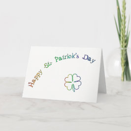 St. Patrick's Day Irish Blessing Poem-Rainbow Kaart