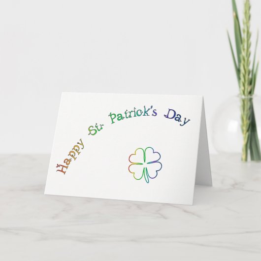 St. Patrick's Day Irish Blessing Poem-Rainbow Kaart (Voorkant)