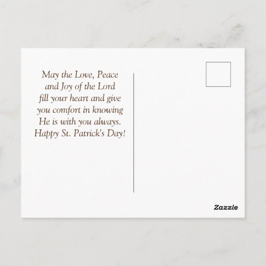 St Patrick's Day Irish Blessing Shamrocks Hearts Briefkaart (Achterkant)