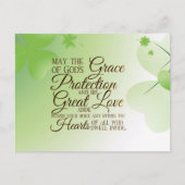 St Patrick's Day Irish Blessing Shamrocks Hearts Briefkaart (Voorkant)