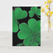 St. Patrick's Day Irish Blessing Wenskaart Kaart (Gele Bloem)
