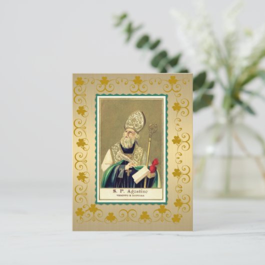 St. Patrick's Day Irish Briefkaart w Shamrocks (Staand voorkant)