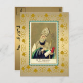 St. Patrick's Day Irish Briefkaart w Shamrocks (Voorkant / Achterkant)