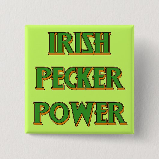 St. Patrick's Day Irish Buttonnen Vierkante Button 5,1 Cm (Voorkant)