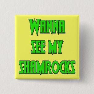 St. Patrick's Day Irish Buttonnen Vierkante Button 5,1 Cm